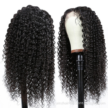 Wholesale Hd Lace Frontal Closure Wig Deep Wave Raw Indian Virgin Human Hair Pre Plucked Full Lace Front Wig For Black Women
